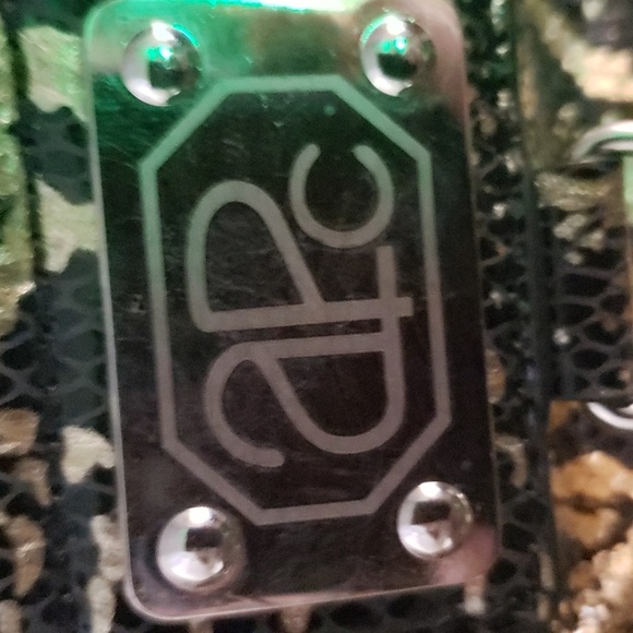 apc Black & Gold Snakeskin Print Bag EUC - Picture 9 of 15